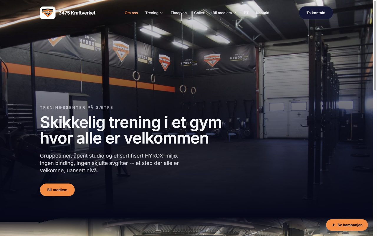 Forsiden til 3475kraftverket.no